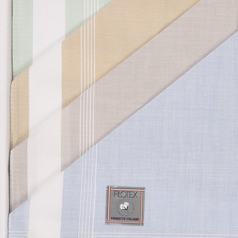 Fazzoletti in Cotone Made in Italy pastello Filotex Elio pastello 1 set da 12
