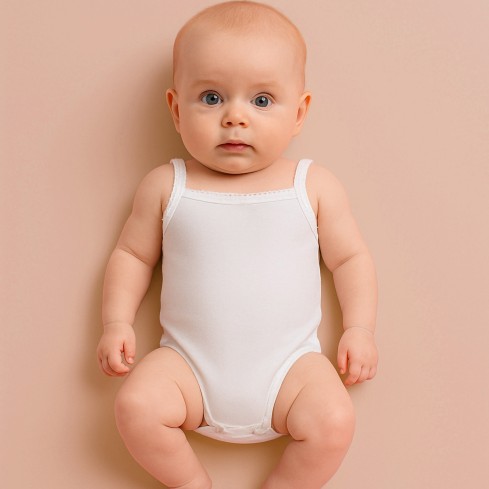 Body neonato bimba Ellepi 3624 spalla stretta cotone 3 pz 