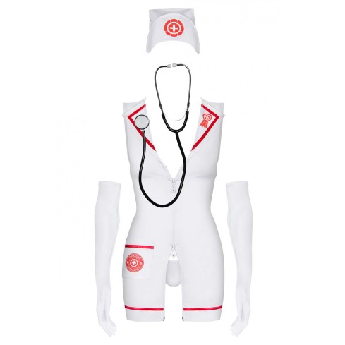 Set sexy completo da infermiera Obsessive Emergency - 5 pezzi