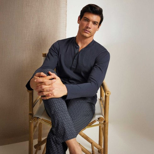 Pigiama Uomo in cotone scollo a serafino Enrico Coveri EP1193