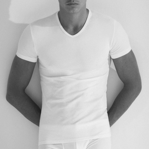 Maglia uomo a punta Enrico Coveri ET1131 cotone filo di scozia 3 pz