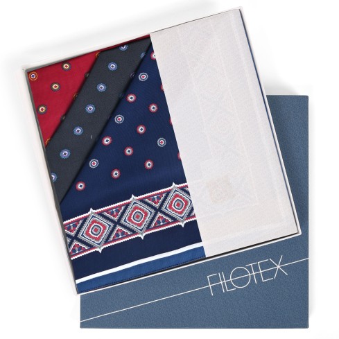 Fazzoletti in cotone a fantasia Made in Italy Filotex 12 pz