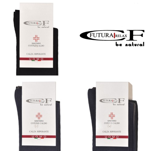 Calze uomo lunghe caldo cotone polsino relax 6 paia