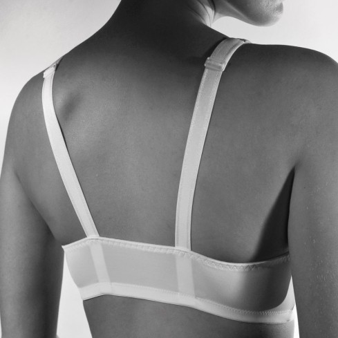Reggiseno senza ferretto Gios Carmen cotone pizzo ganci frontali