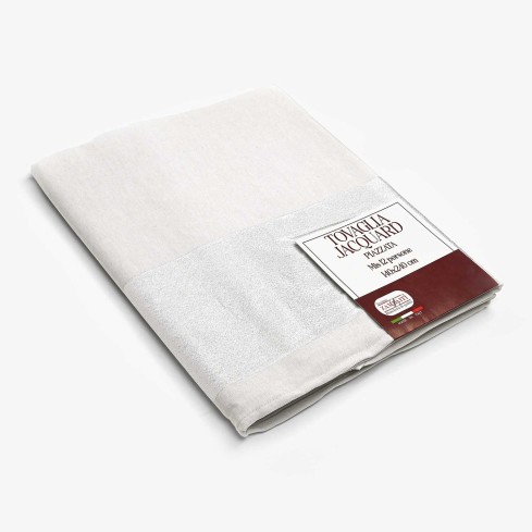 Tovaglia jacquard piazzata banda laminata Zambaiti