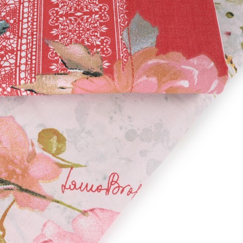 Completo letto Laura Biagiotti 100 % Percalle di Cotone Matrimoniale Maxi Granelle