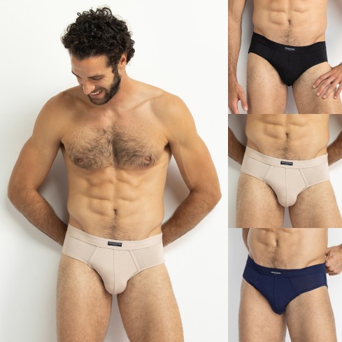 Slip uomo in fibra di bamboo Armata di Mare 2342