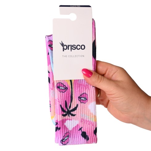 Calze corte tennis cotone stampa HD fantasia Prisco D