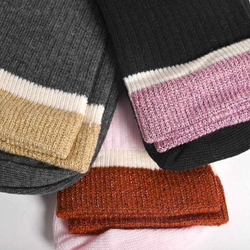 Calze corte caldo cotone bimba Pompea Junior Stacie 6 paia