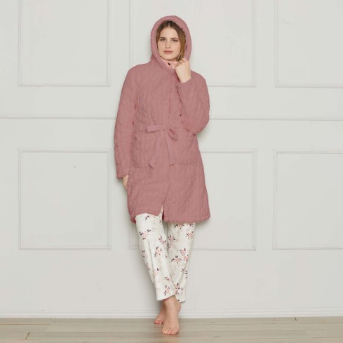 Giacca da camera donna con cappuccio Cippi 4034