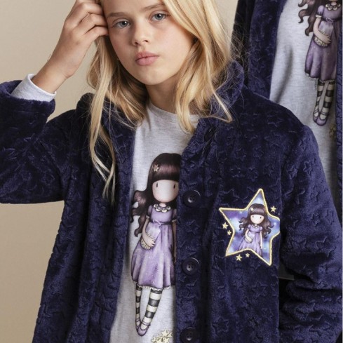 Giacca da camera con tenere stelline Santoro 57503