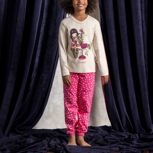 Pigiama bimba Santoro caldo cotone 62409 cuoricini