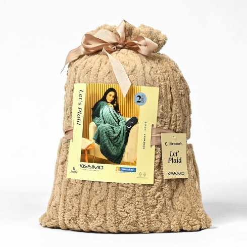 Coperta + sacco intrecciata Biancaluna Holly