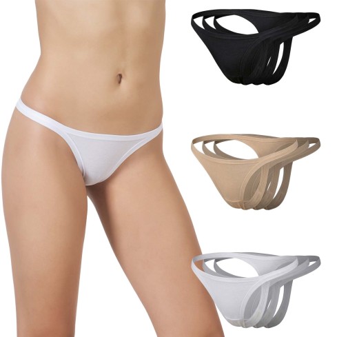 Tanga cotone bielastico pettinato Bluintimo 1810- 3 pezzi