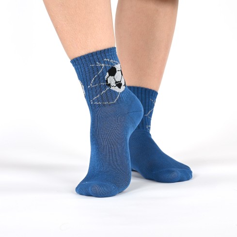 Calzine bimbo in cotone con pallone Made in Italy Bluintimo 323 Set 3 paia