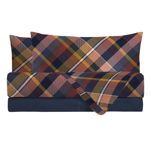 Completo letto stampa a quadri cotone Di Maestro Brent