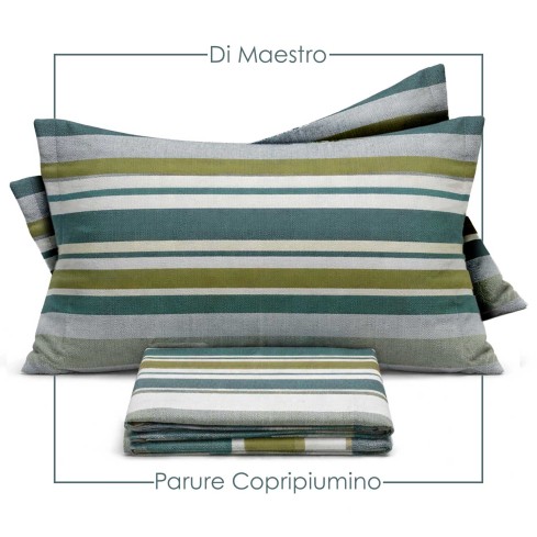 Parure copripiumino a righe Di Maestro Ivor