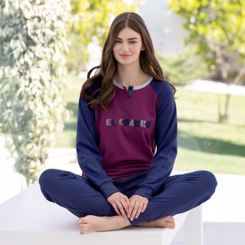 Pigiama manica lunga donna El Charro ELP43 Interlock