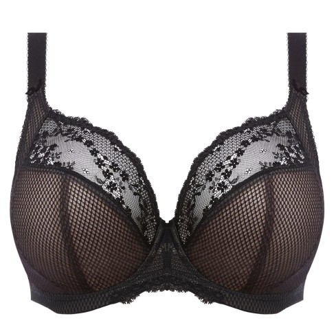 Reggiseno con ferretto tulle effetto rete e pizzo Elomi EL4382