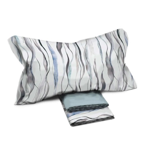 Completo letto matrimoniale maxi onde cotone Enrico Coveri Bice 