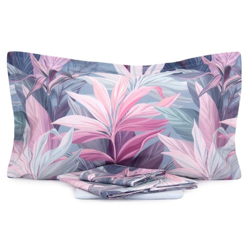 Completo letto in percalle 100% cotone Enrico Coveri Leda