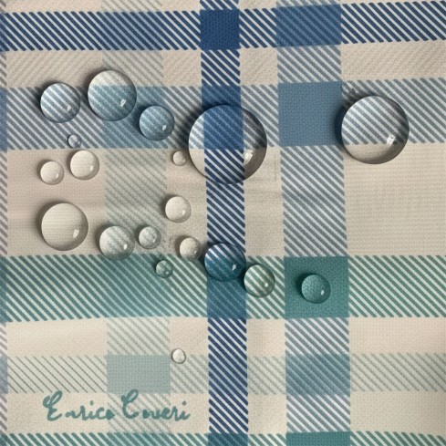 Tovaglia antimacchia fantasia a quadretti Enrico Coveri