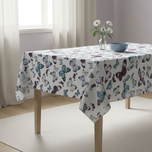 Tovaglia antimacchia con farfalle Enrico Coveri 