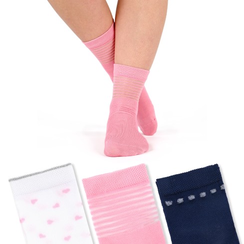 Calzini da bimba assortiti Enrico Coveri GC6 3 paia