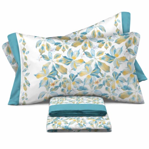 Completo letto fantasia floreale cotone Enrico Coveri Zephy