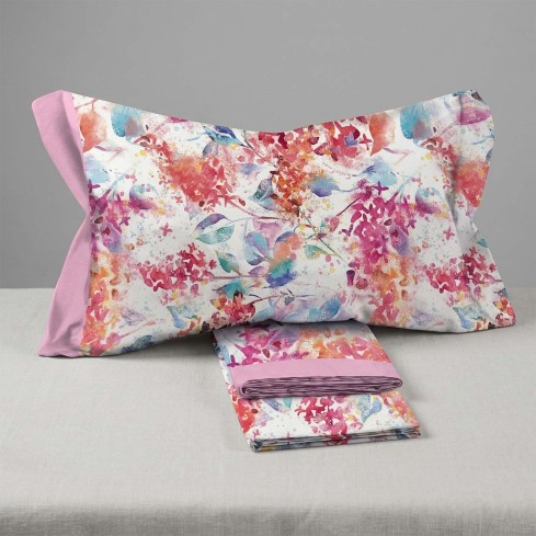 Completo letto matrimoniale maxi floreale Enrico Coveri Zita