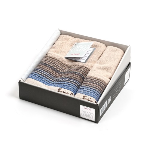 Set di asciugamani 1+ 1 realizzati in spugna jacquard Enrico Coveri 0016 Axel