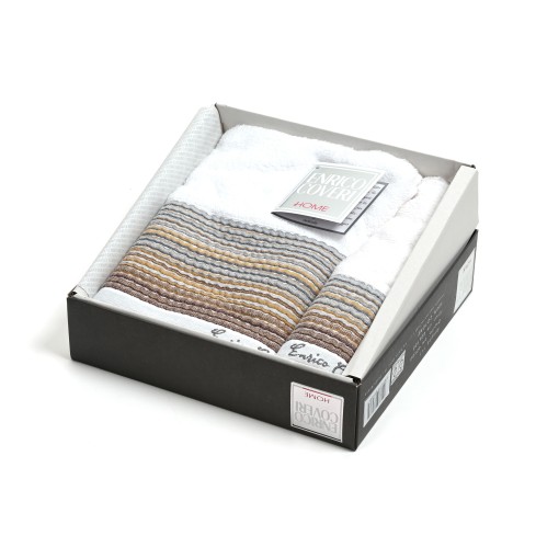 Set di asciugamani 1+ 1 realizzati in spugna jacquard Enrico Coveri 0016 Axel