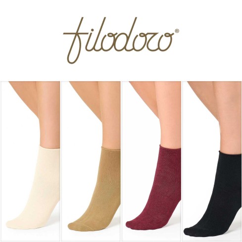 Calzino donna cashmere taglio vivo Filodoro F1160- 3 paia