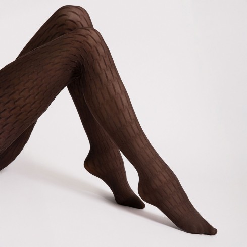 Collant lavorato 40 denari Fiore stereo