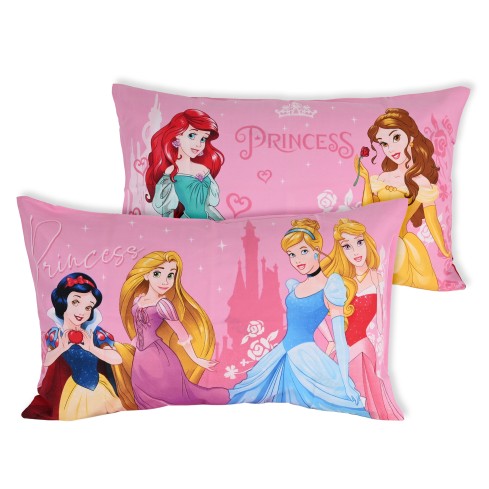 Federe Princess 100% cotone 2 pezzi Disney