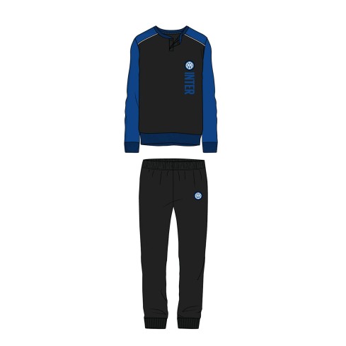 Pigiama uomo ufficiale Inter in caldo cotone nerazzurro PIGI 1185
