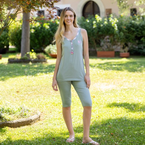 Pigiama donna pantalone ciclista cotone Irge MIC2580