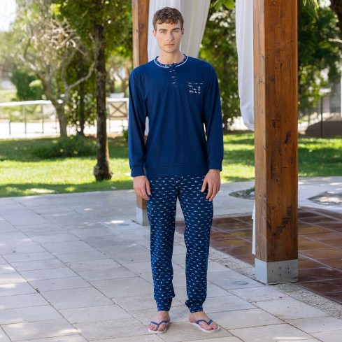 Pigiama uomo 100% cotone leggero serafino MIL2642