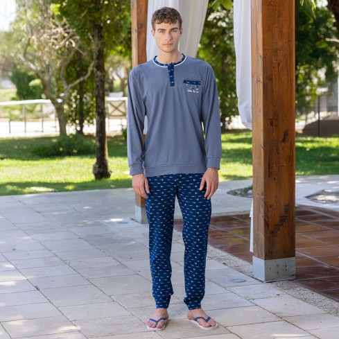 Pigiama uomo 100% cotone leggero serafino MIL2642