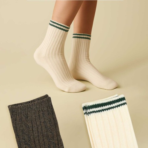 Calze whit cashmere+ modal Jadea corte 2 paia ass JCM804