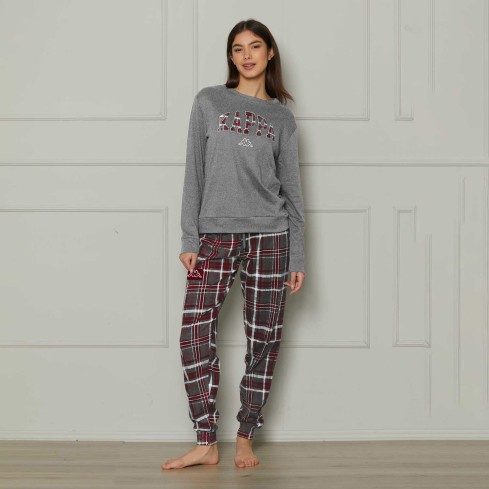 Pigiama donna/ragazza caldo cotone tartan Kappa KWW25115