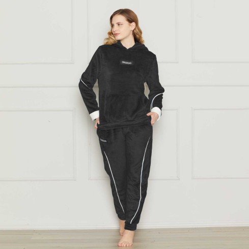 Pigiama Tuta donna coral con cappuccio KWW25138