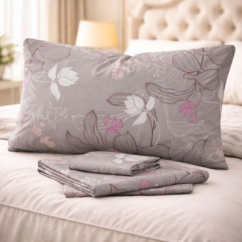 Completo letto maxi floreale 100% cotone Laura Biagiotti Gea