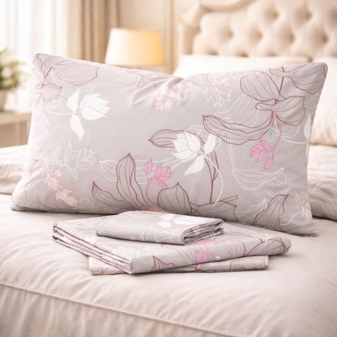 Completo letto maxi floreale 100% cotone Laura Biagiotti Gea