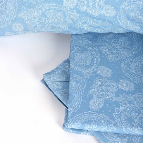 Completo Letto Matrimoniale cotone fantasia paisley Cursa Laura Biagiotti