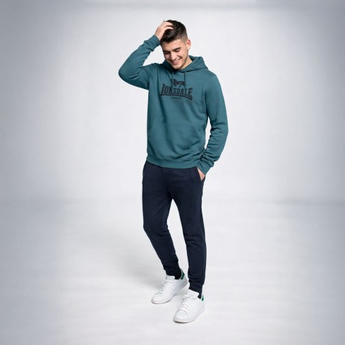 Tuta uomo con cappuccio cotone garzato Lonsdale LOUAI25176