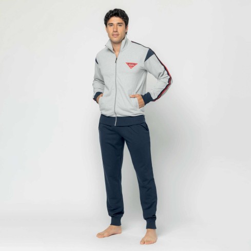 Tuta Uomo Primaverile cotone garzato con full zip Lotto LA1074