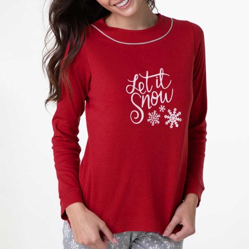 Pigiama donna lungo caldo cotone Lovable L0E9H