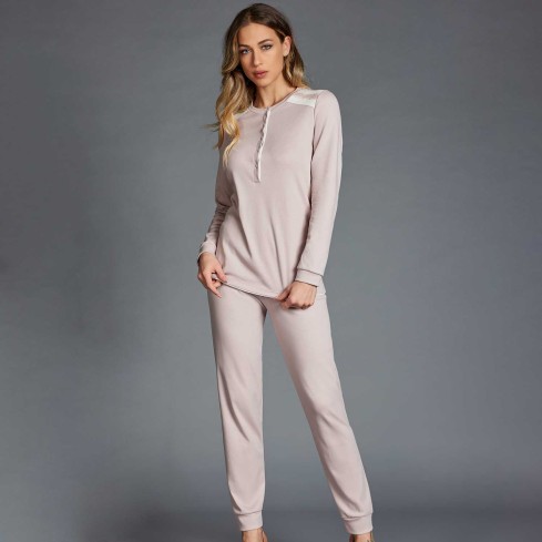 Pigiama donna caldo cotone Lunatica 52141