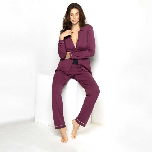 Pigiama donna maglia aperta bambù Magic Dream 8947